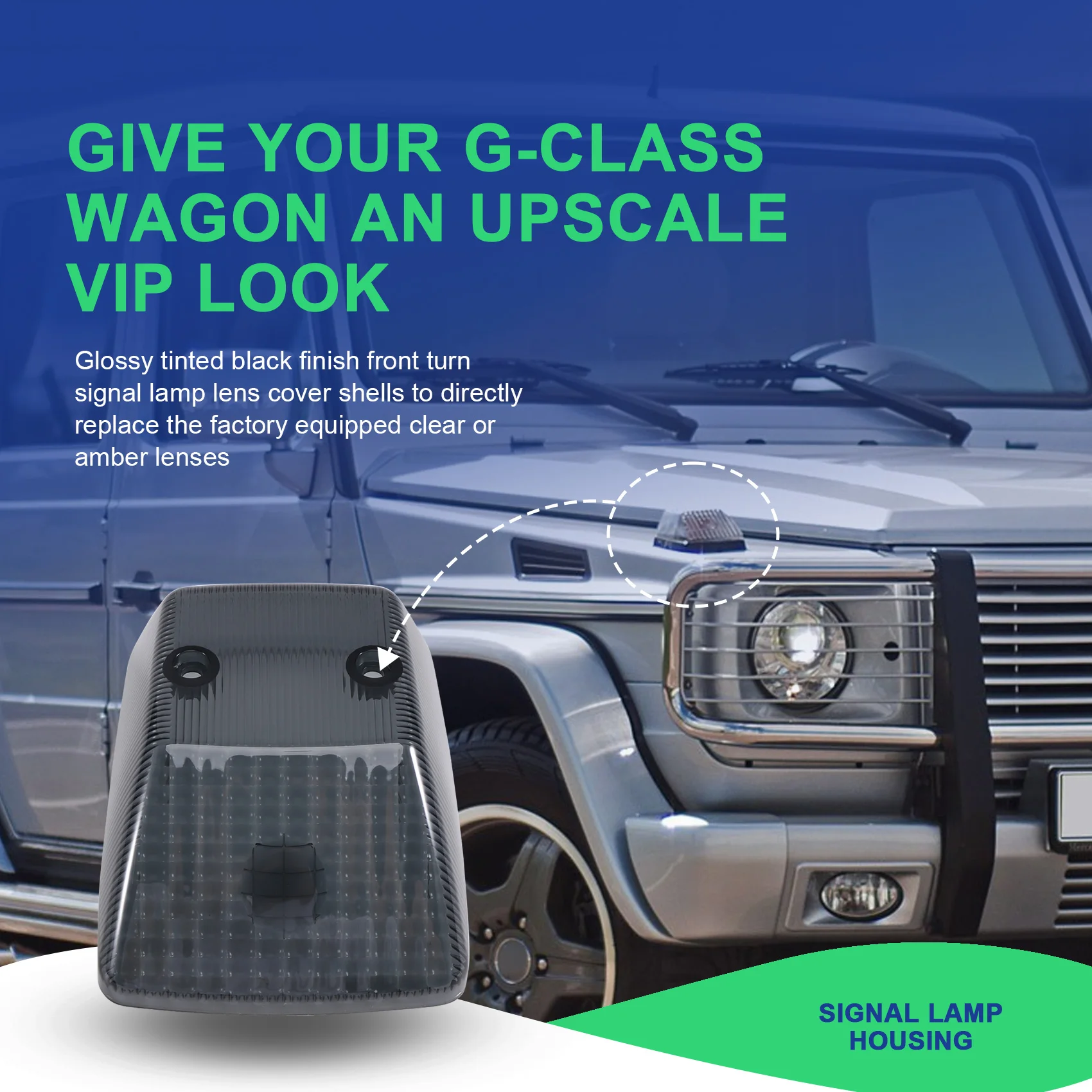 4638260057 자동차 앞 방향 지시등 렌즈 커버 코너 라이트 쉘, 메르세데스 벤츠 W463 G 클래스 G500 G550 G55 86-18 용