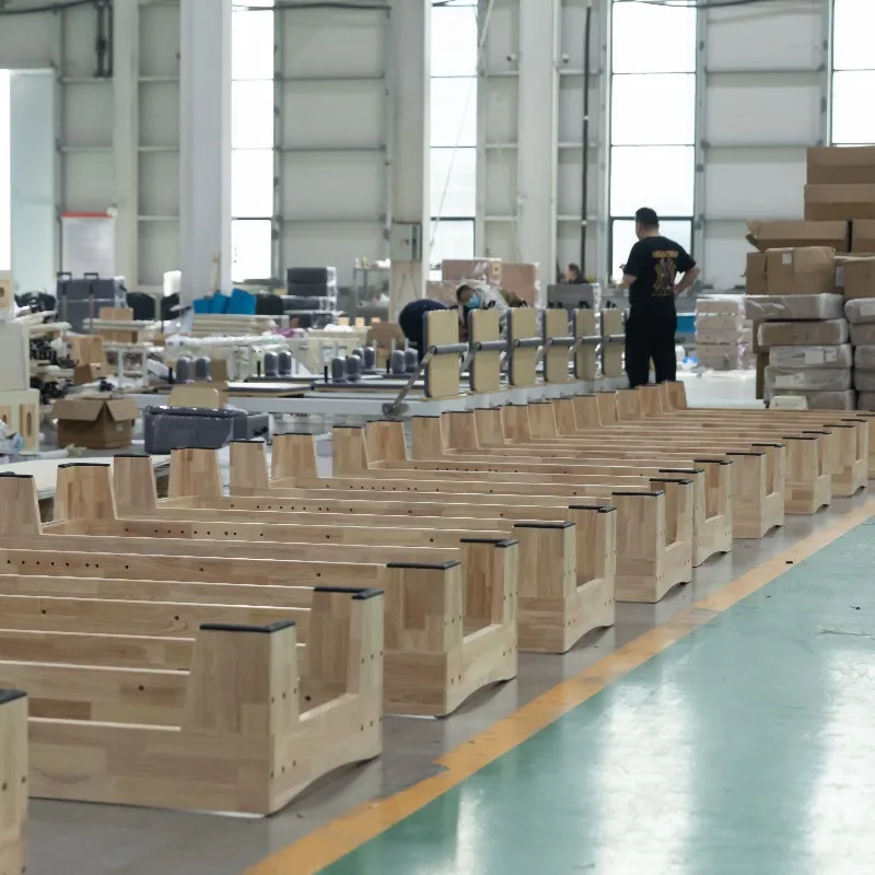 YTYIN Wood Pilates Reformer Trapeze 3 في 1 مجموعة بيلاتيس خشبية بيضاء كاملة #6