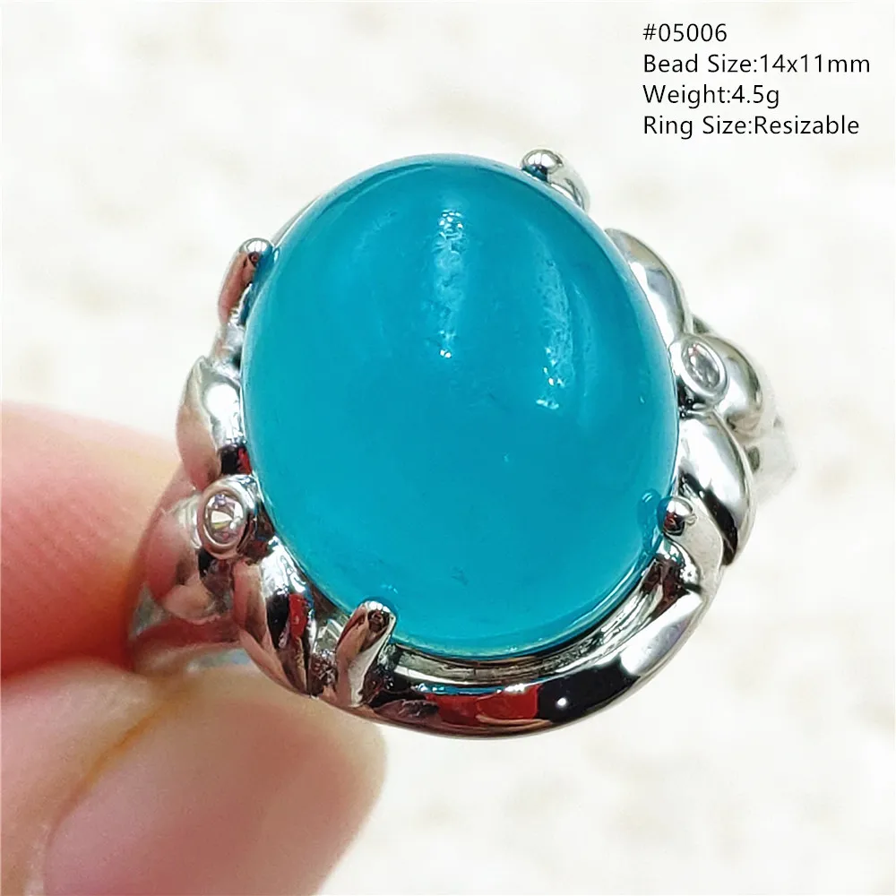 Natural Green Amazonite Oval Bead Adjustable Ring Jewelry Woman Man Amazonite Beads 925 Sterling Silver Ring AAAAA