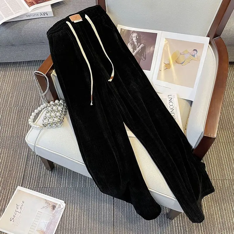 Single Piece/set 2023 Autumn/winter New Hooded Sweater Straight Leg Pants Fashionable Slimming and Flesh Covering Two-piece Set