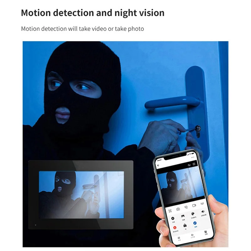 A003 TUYA Wifi Video Doorbell Intercom System With 10Inch Touch Monitor Security Protection For Villa Home EU Plug