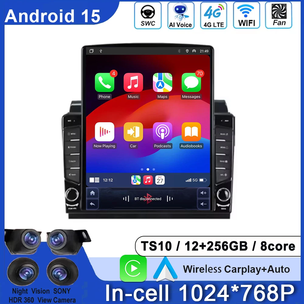 9.7 Android Auto For Citroen Jumper Relay Peugeot Boxer Fiat Ducato 2006-2022 Car Radio Multimedia Video Player No 2din DVD