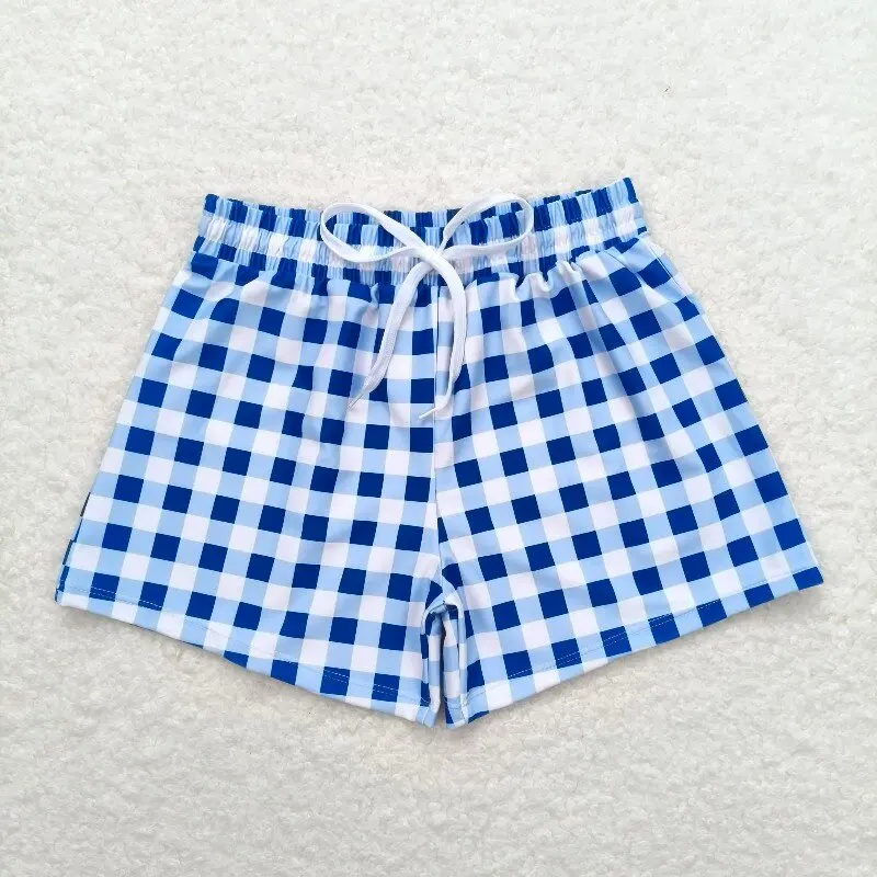 

High Quality Cotton Orange cattle argyle print Shorts Vintage Western Clothes with Cartoon Pattern summer swim short