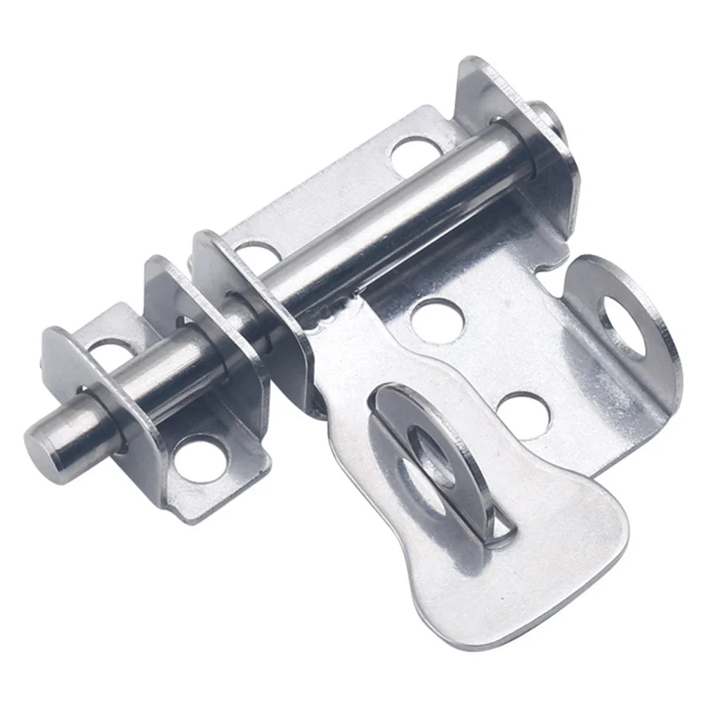 Stainless Steel Door Latch Lock-Hasp Sliding Bolts Latch Hasp Home Hardware Window Gate Safety Toilet Door Lock Bathroom Pin