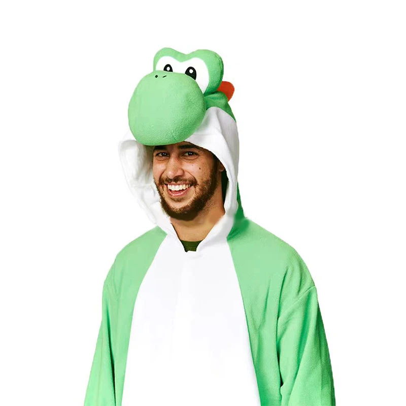 Super Mario Bros Yoshi Jumpsuit Cosplay Performer Costume for Adult Anime Dinosaurs Doll Clothing Games Figure Party Pajamas