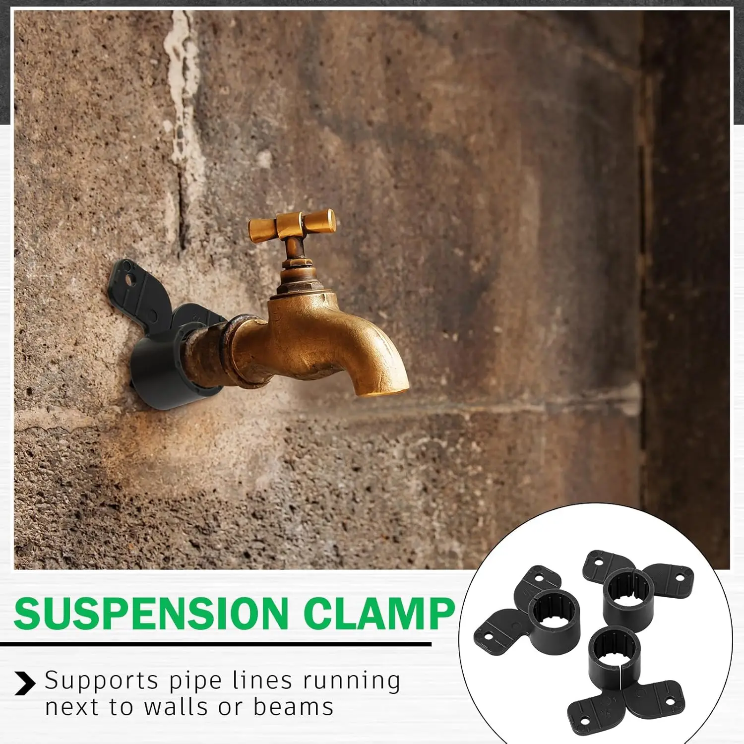 50 Pack Heavy Duty Plastic Pipe Clamp For PEX CPVC Copper Piping 1/2 3/4Inch FOR IDEAL For Water Supply And Heating Systems