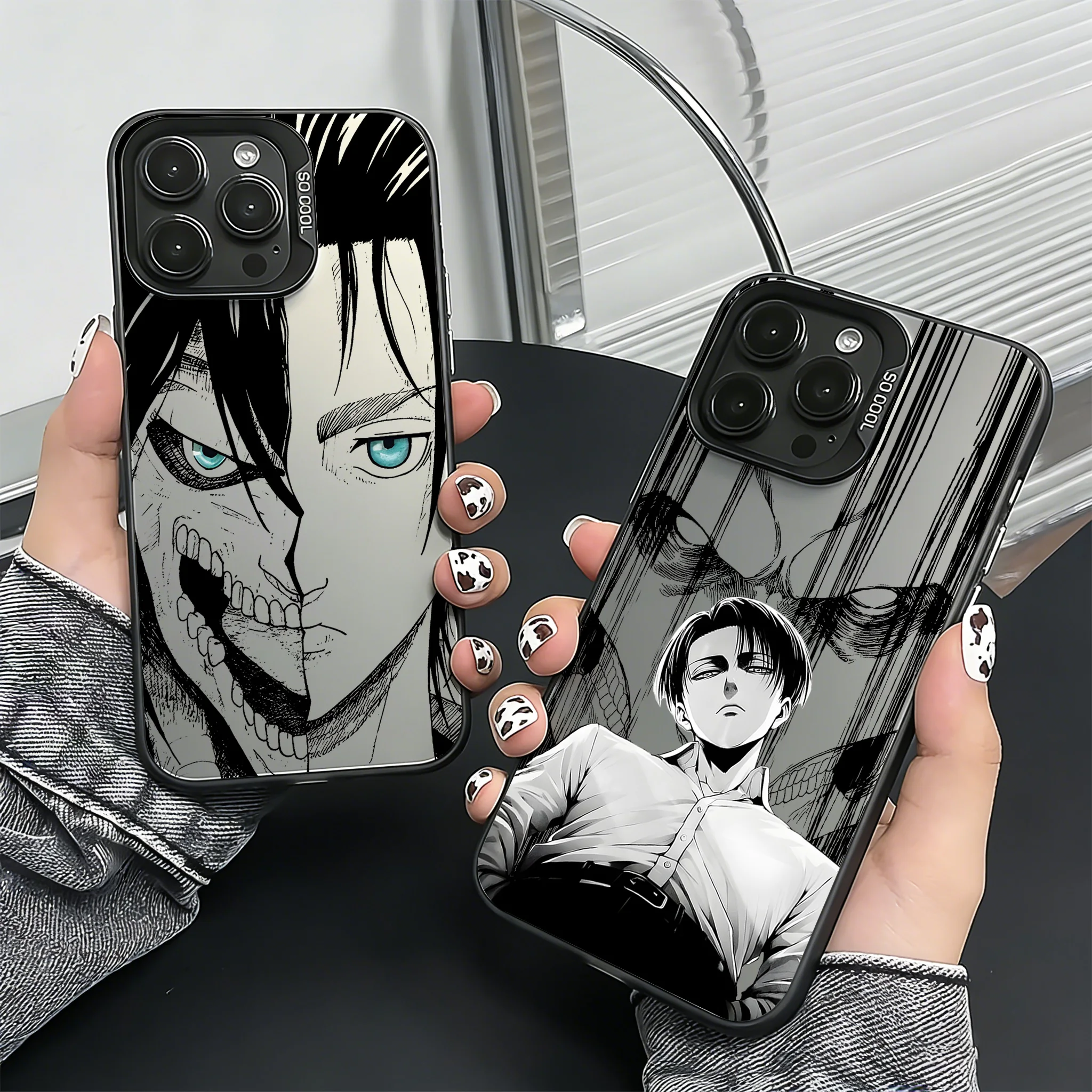 

Чехол для телефона с изображением аниме «Атака титанов» для iPhone 17, 16e, 16, 15, 14, 13, 12, 11 mini Pro Max X XR XSMAX 8 7 Air Plus, матовый против падения