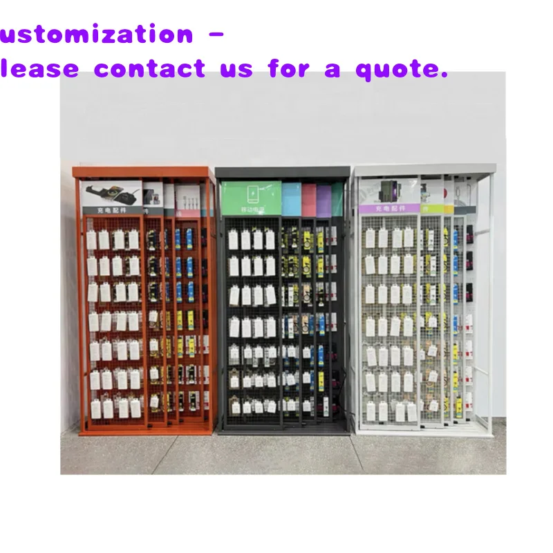 custom.Modern Electronics Shop Interior Decoration Floor Standing Aluminum Shop Counter Cell Phone Display Cabinet Waterproof