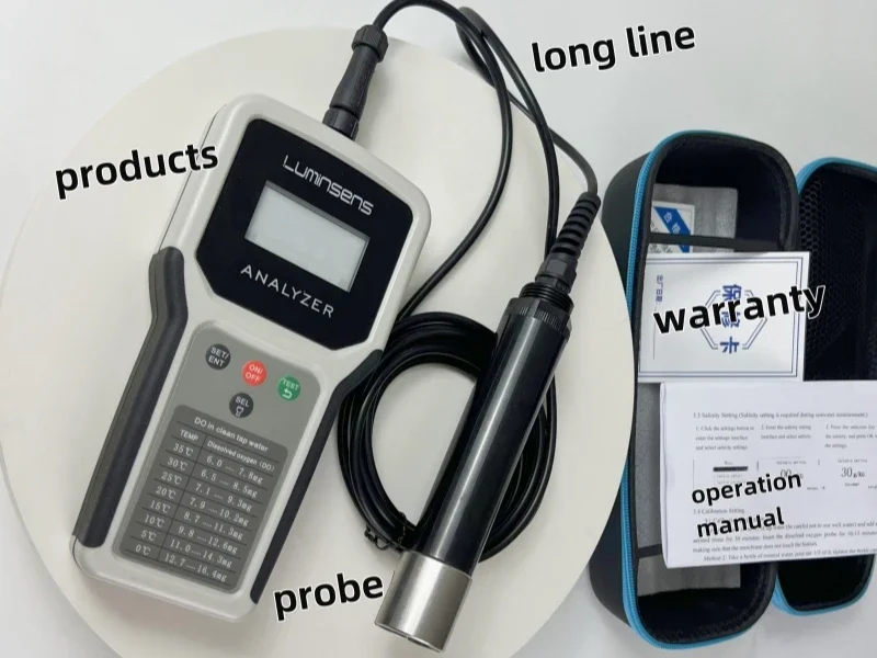 water testing Dissolved oxygen analyzer for aquaculture  water quality monitoring  fishpond