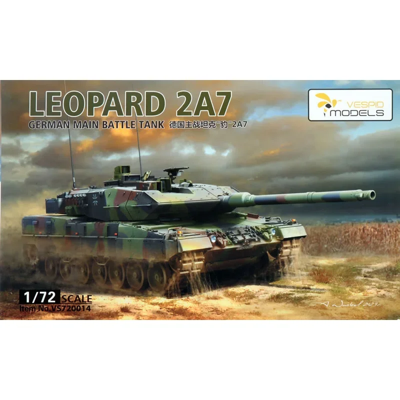 

Vespid model 1/72 Scale Model Kit VS720014 Leopard 2A7 German Main Battle Tank Assemble