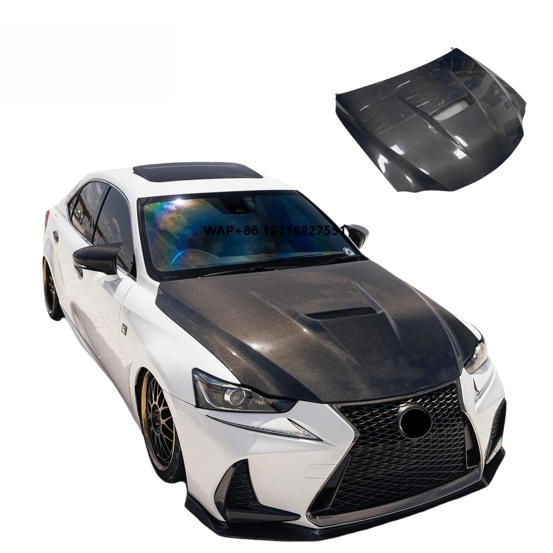 

For 13-18 Is300 250 200 Upgraded Carbon Fiber Open-hole Hood GSF Style Replacement Bonnet Body Kit