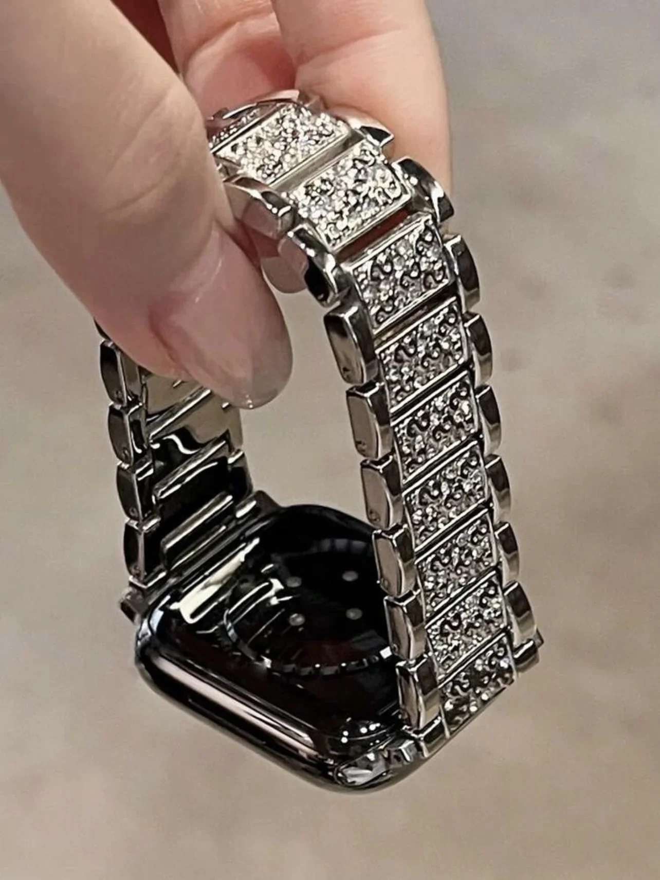 

Новый блестящий браслет с металлической цепочкой для Apple Watch серии 8/7/6/10/9 40 мм 41 мм 38 мм 42 мм 44 мм 45 мм 46 мм ремешок