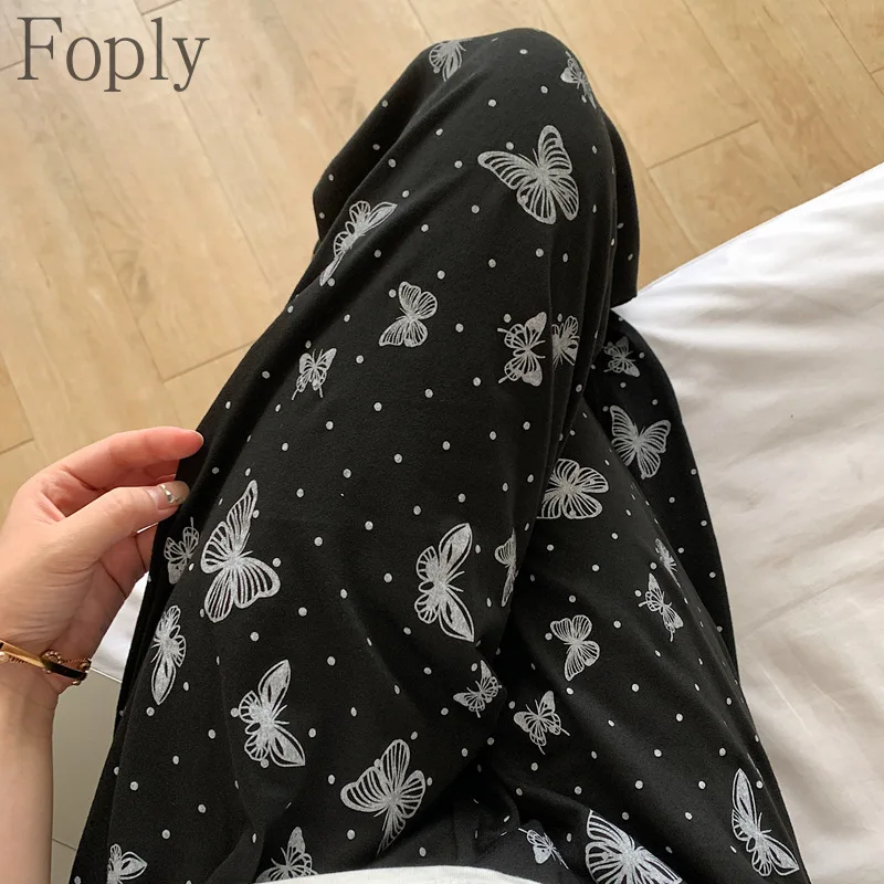 

Women's 2025 Pajama Pants Printed Wide-leg Pants Trousers Loose Mosquito-repellent Pants Printed Polka Dot Korean Style