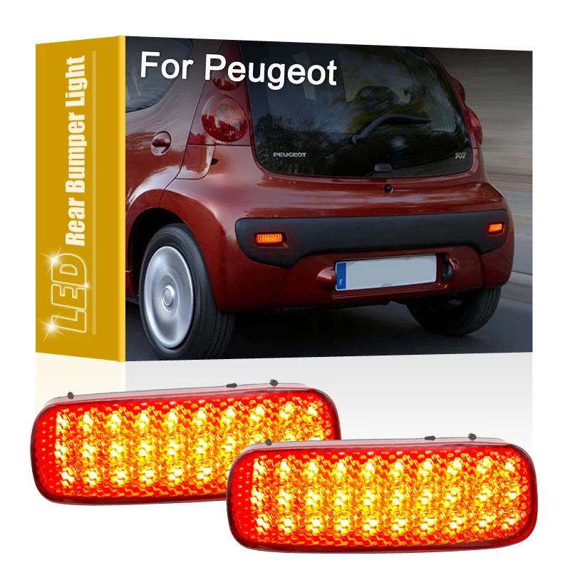 

2 шт., светодиодсветодиодный задние фсветильник Ри для Peugeot 107 206 607