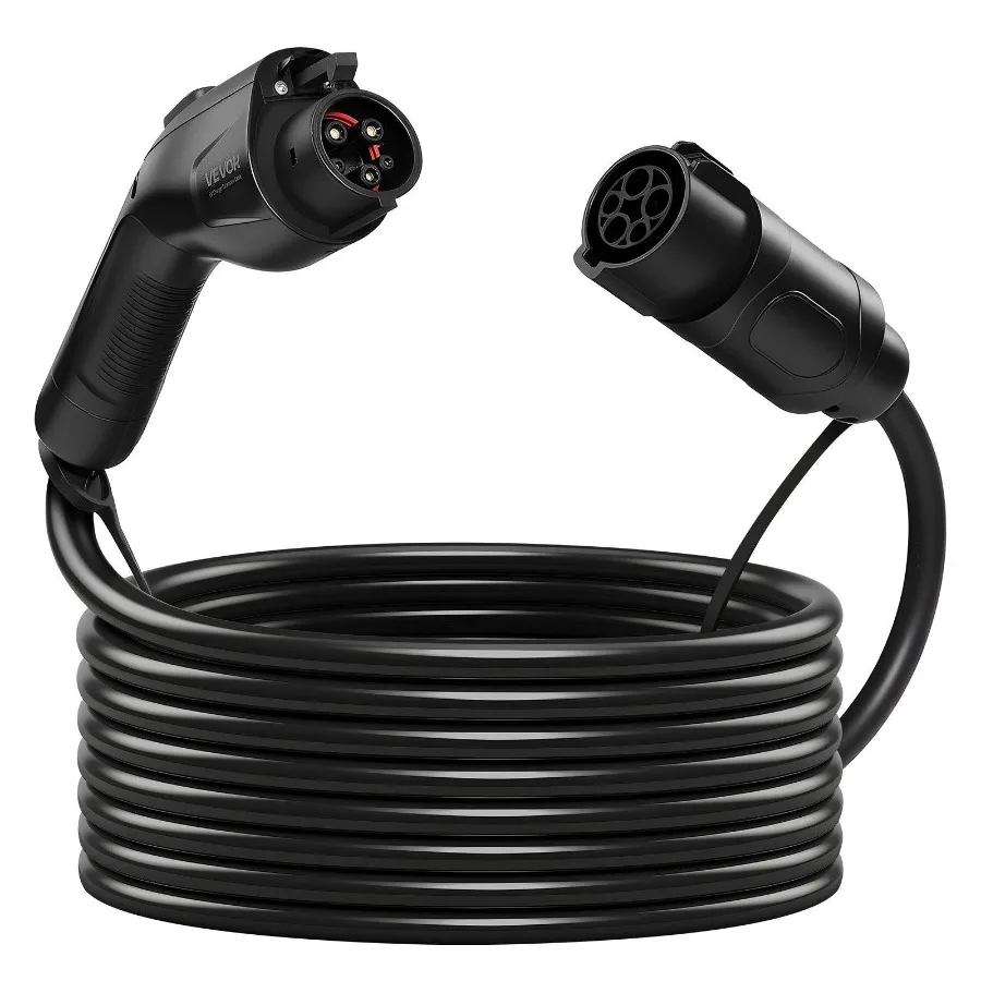Przedłużacz do ładowarki EV 32A, 12m, złącze J1772, kompatybilny z ładowarkami pojazdów elektrycznych 120V/240V, poziom SAE J1772