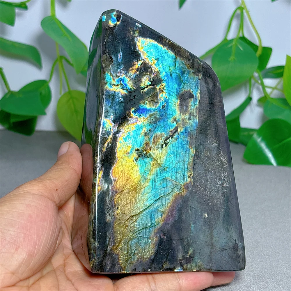 Rainbow Labradorite Free Form Crystal Natural Stone Quartz Stone Minerals Home Decoration Reiki Energy Healing Luck Love Garden