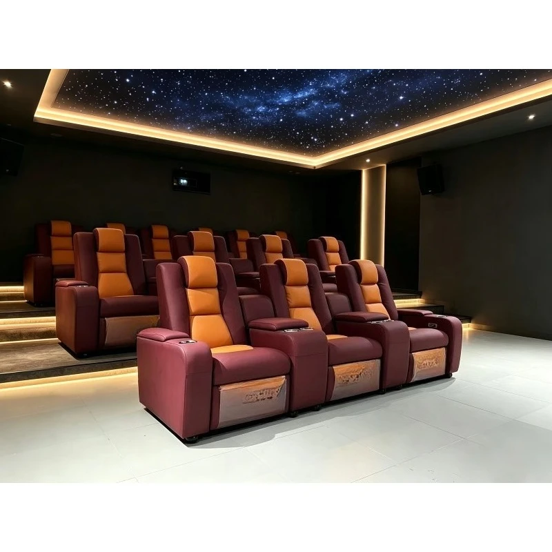 Multi functional iron frame, home theater sofa, villa, private club, leather chair, single person