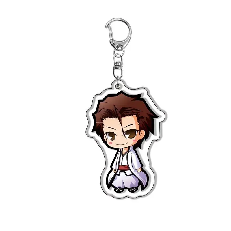 Anime Bleach Keychain Cartoon Figure Kurosaki Ichigo Kuchiki Rukia Inoue Orihime Pendant Key Ring Bag Accessories Jewelry Gift