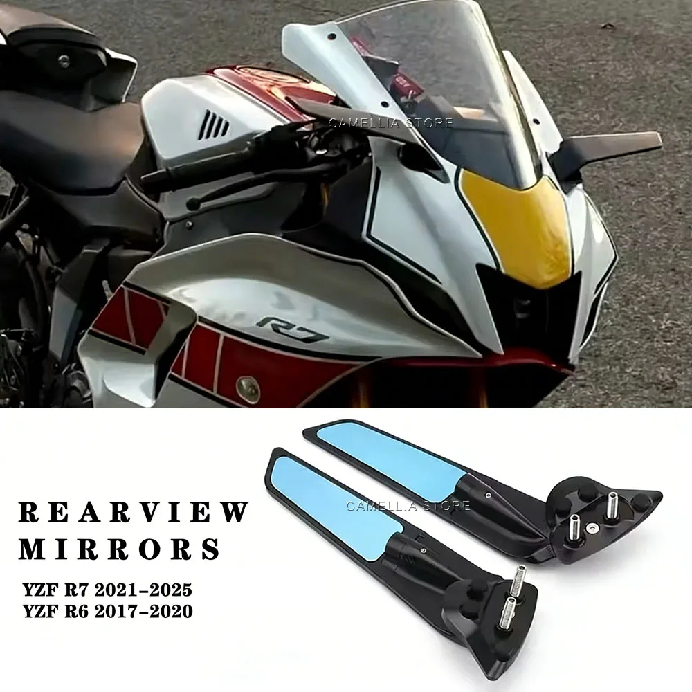 

Motorcycle Accessories Aluminum Alloy Waterproof Anodized Black Motorcycle Rear-view Mirror for Yamaha YZF R7 2021-2025