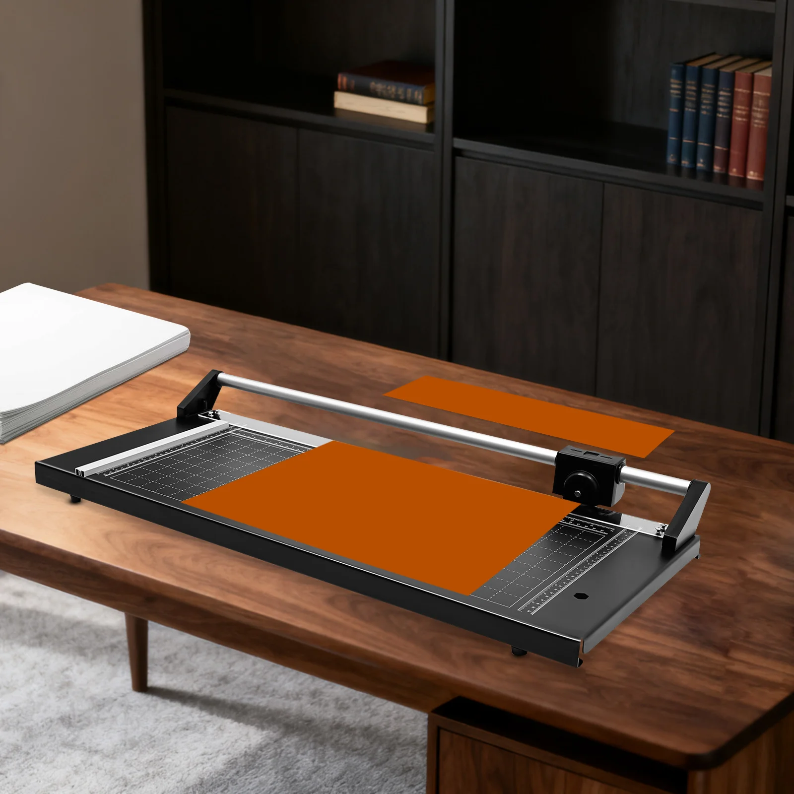 Rolsnijder, 24 inch zware papiersnijder met 65 #   Mangaanstaal en aluminiumlegering, voor het snijden van fotopapierfolie en platen