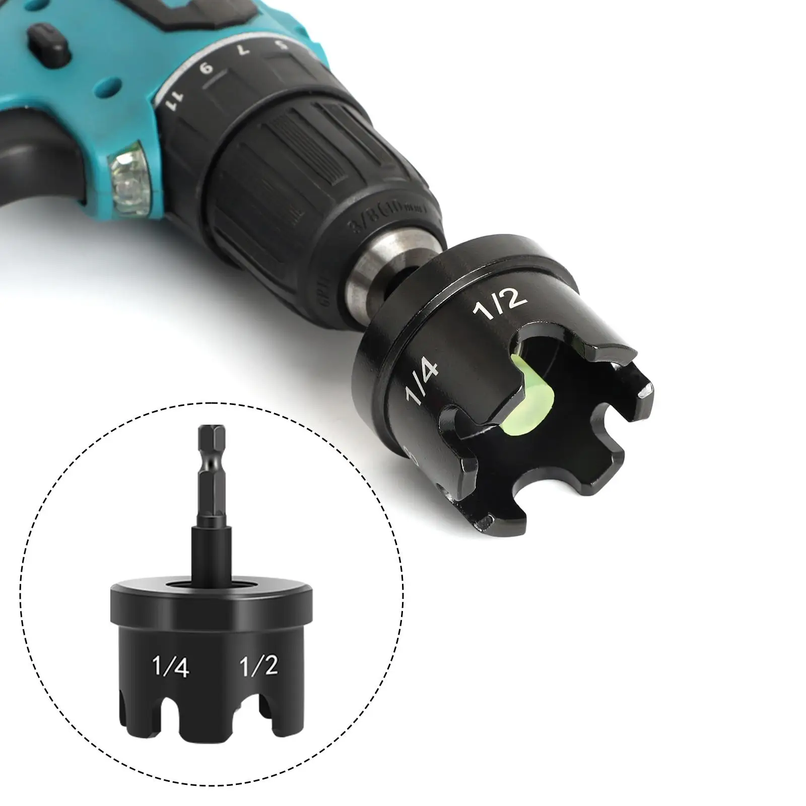 

Насадка для сверла с гайкой-молнией, прочная, профессиональная, портативная, инструмент для снятия гайки, для резьбовых стержней 1/4", 3/8", и 1/2 дюйма