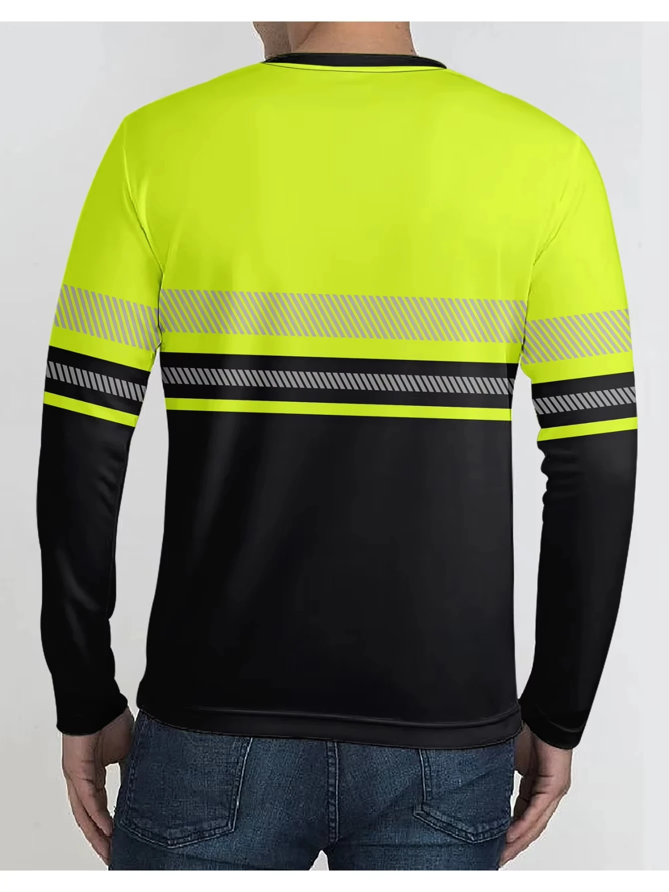 Men's 3D Printed Long Sleeved T-shirt Breathable Casual Sportswear Essential For Spring And Autumn Fitness Round Neck Top