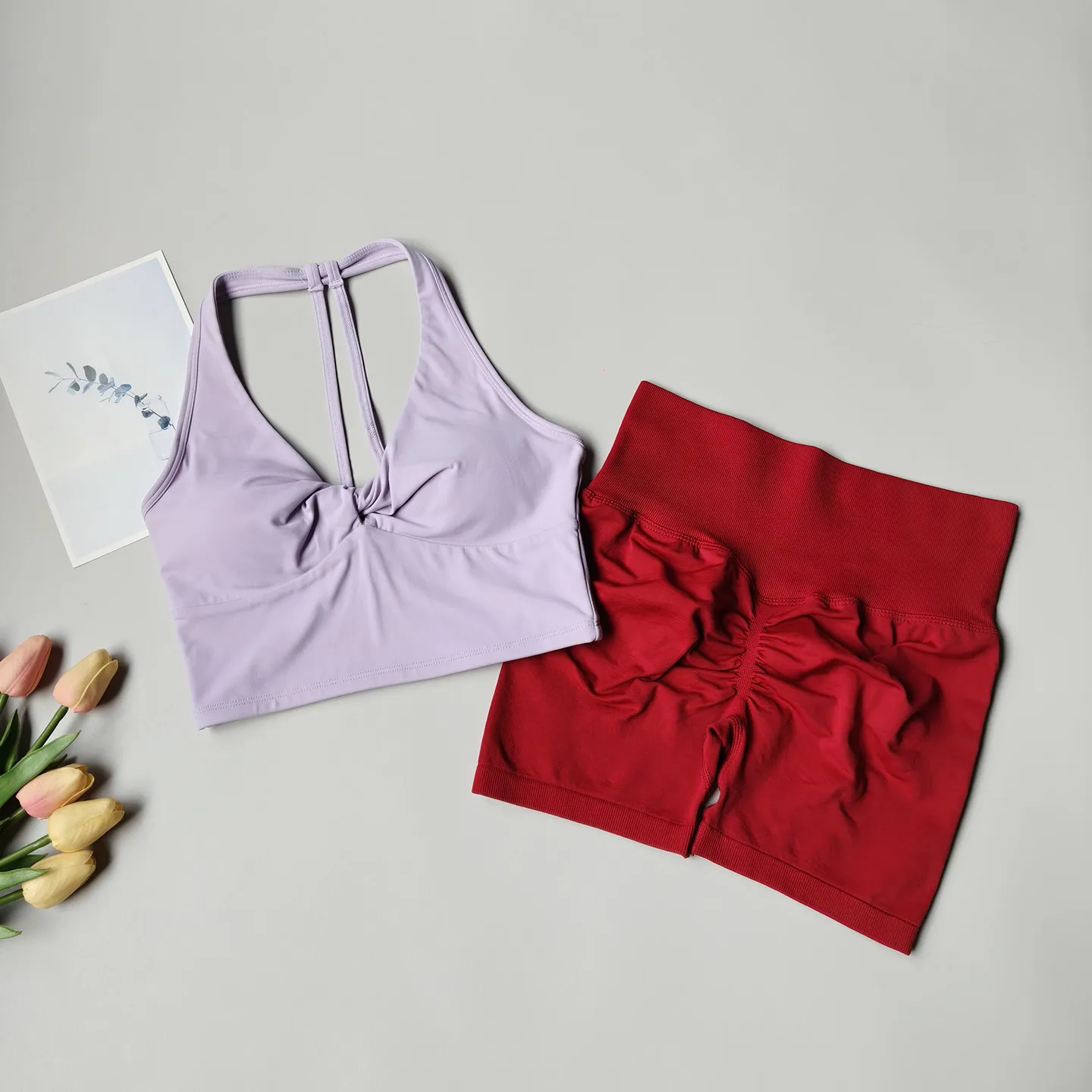 

Женский комплект для йоги 2026: дышащий, быстросохнущий, с эффектом подтяжки груди и ягодиц, для тренировок и фитнеса, с высокой талией, укороченный