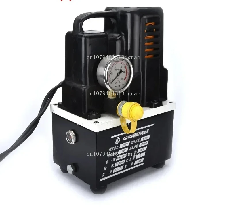 220V QQ700 Small Electric Hydraulic Oil Pump Ultra-high Pressure Pump Solenoid Valve with Pedal Oil Press Equipment
