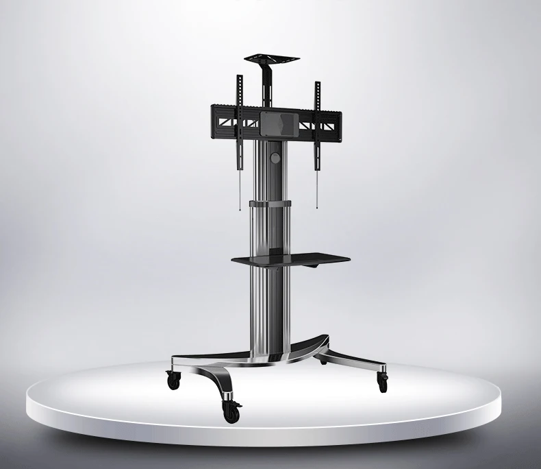 Mobile TV Carts Floor Stand for LCD LED Plasma Flat Panels Stand with Wheels Mobile Fit for 32''-70', Max Support 4