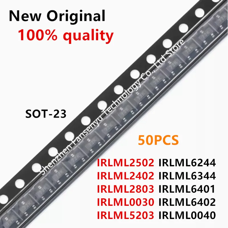 

(50piece)100% New IRLML2502 IRLML2402 IRLML2803 IRLML0030 IRLML5203 IRLML6244 IRLML6344 IRLML6401 IRLML6402 IRLML0040 TRPBF