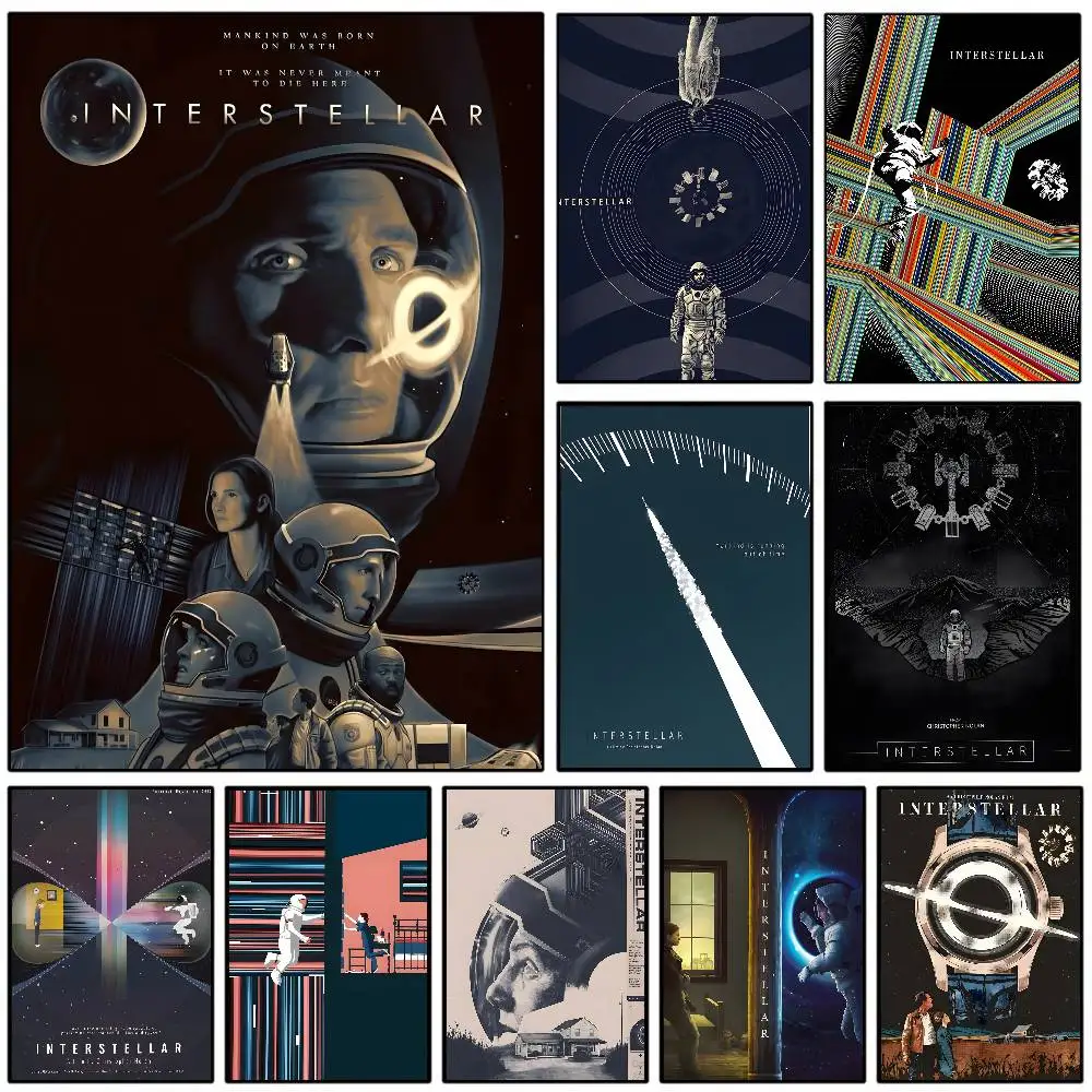 ملصق فني لفيلم بين النجوم مع مطبوعات هدية تزيين غرفة النوم وغرفة المعيشة #1