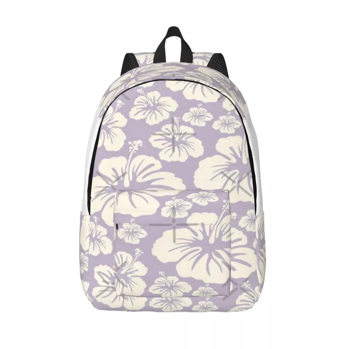 

Hibiscus Tropical Lilac Mauve Cream Aloha Hawaii Coconut Girl Simple and stylish backpack Canvas backpack Backpacks for women