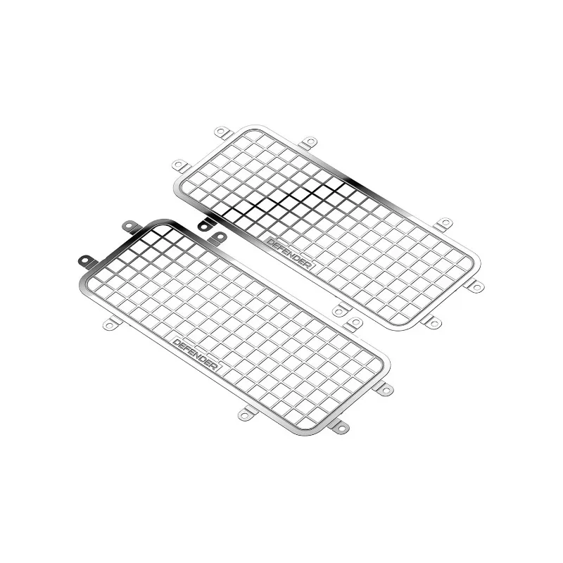 Metal Side Rear Window Net for 1/10 RC Crawler Car Traxxas TRX4 H8H Land Rover Defender Diy Parts