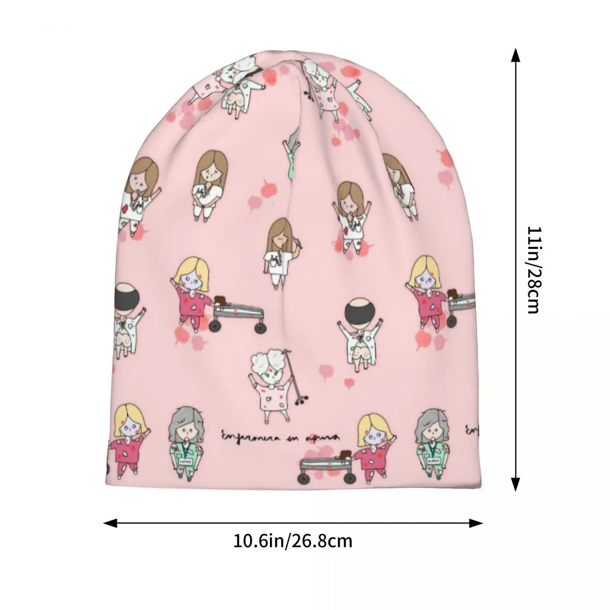 الخريف الشتاء مترهل قبعة Enfermera En Apuros ميرش بونيه قبعة متماسكة قبعة شعبية للجنسين هدية عيد ميلاد للممرضة قبعة دافئة