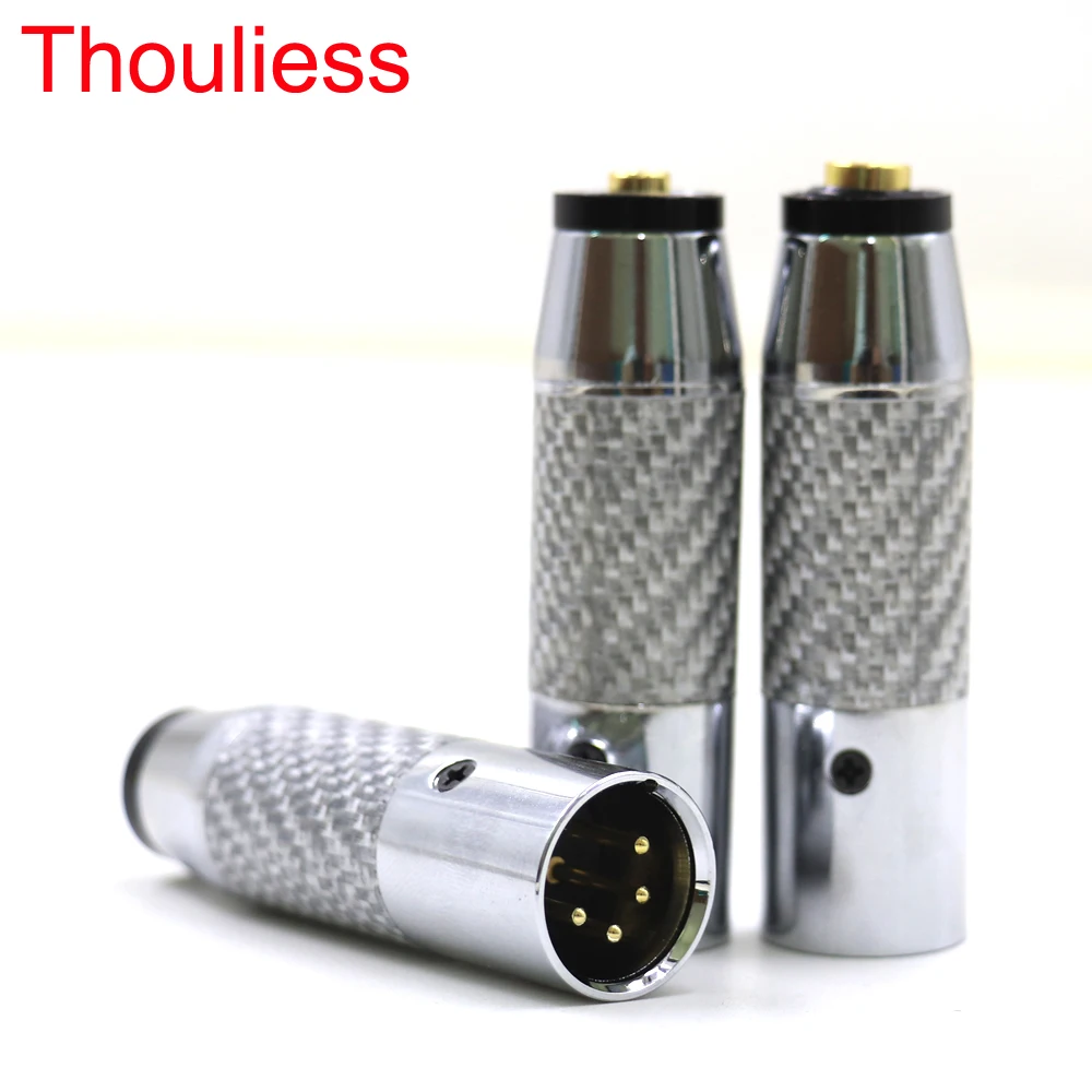 

Carbon Fiber Audio XLR 4Pin DAC Decode Male Plug To 2.5/3.5/4.4mm Female Jack Convert Plug Connector Adapter