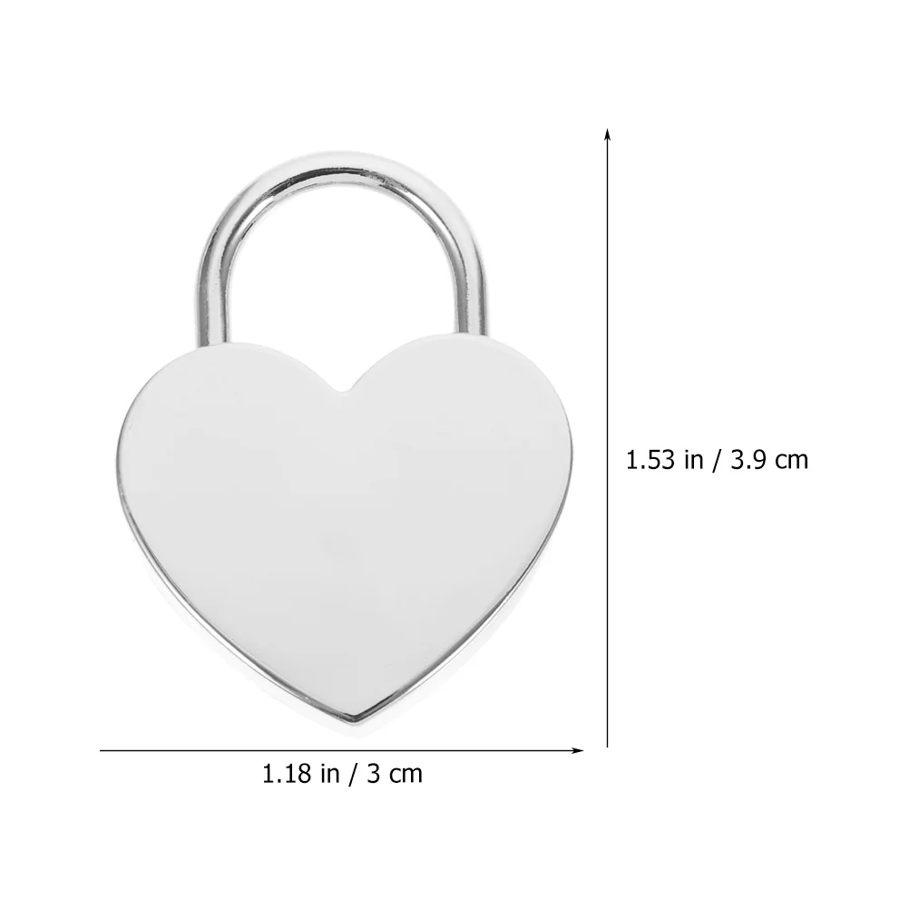 2 Sets Suitcase Couple Heart Lock Lovers Valentine Gift Zinc Alloy Locker with Key Diary Locks