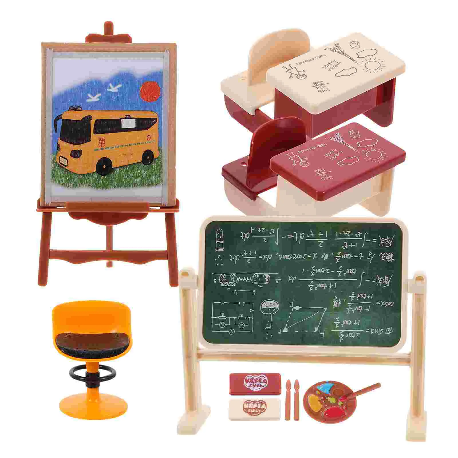 

Mini Desk Blackboard Miniature Chalkboard Toys Children House Accessory Supplies Classroom Kids