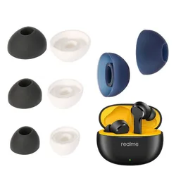 For Realme Buds T100 Earbuds Tips Eartips Cover Silicone Earphone Accessories Replacement Earpiece Ear Gels Cover Caps