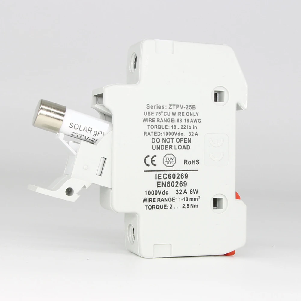 Photovoltaic Fuse PV Fuse 10x38mm For Rooftop Solar Installation 33kA Breaking Capacity High Voltage Fuse Tube
