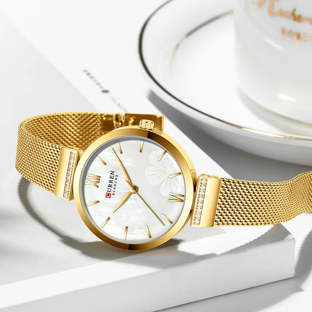 2020 New CURREN Women Watch Waterproof Silver Ladies Wristwatch Top Brand Female Wrist Watches Girl Clock Relogio Feminin