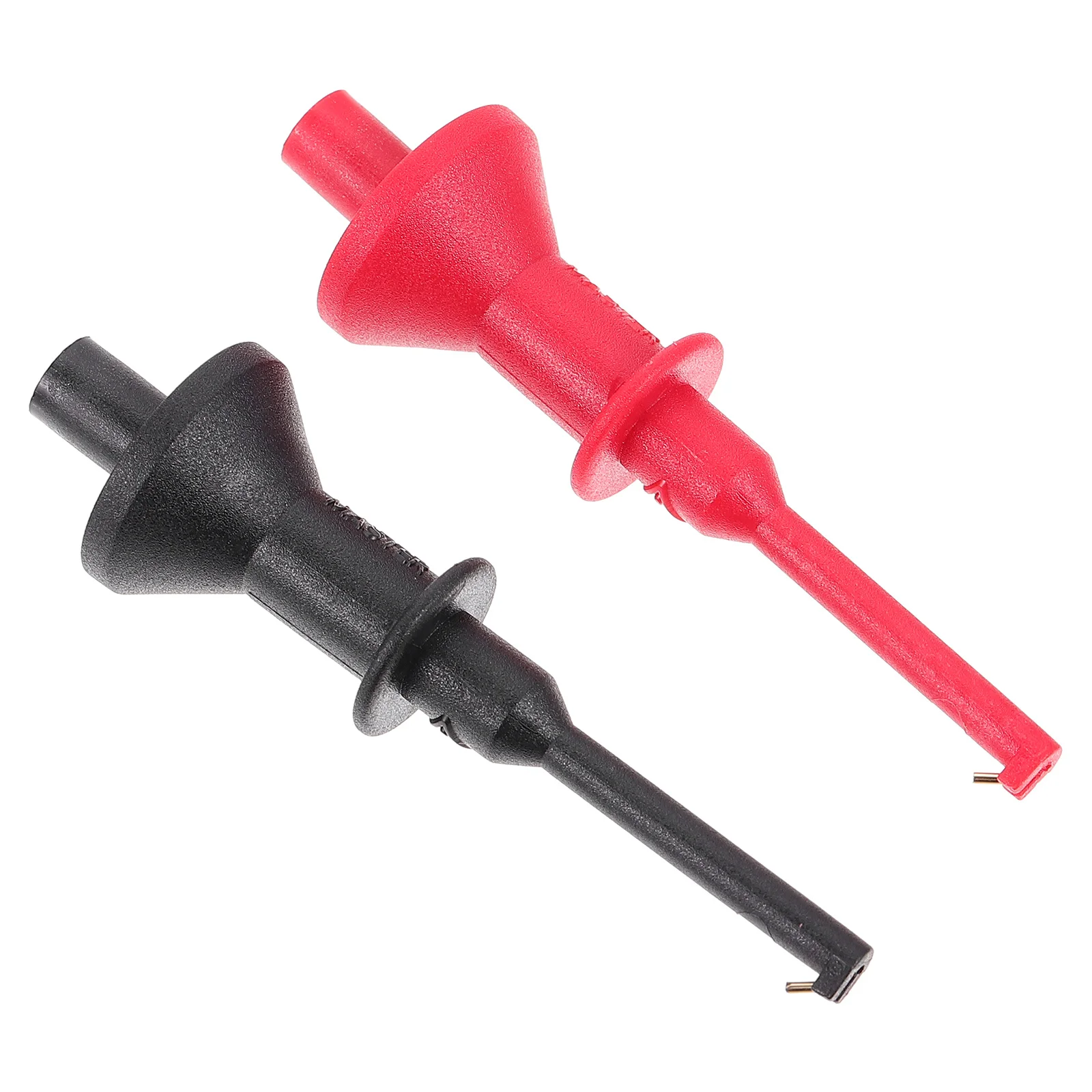 2Pcs Testing Hook Clips 4mm Plug-in Probe Clamps Multimeter Test Lead Clip Mini Electronic Repair Tools Testing Hook Clip