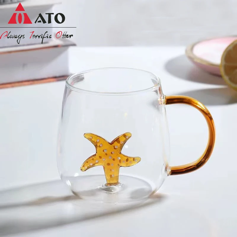 

Anime Design Starfish Glassware Drink Cup Whiskey Glasses Coffee Mug Kids Milk Water Teacup