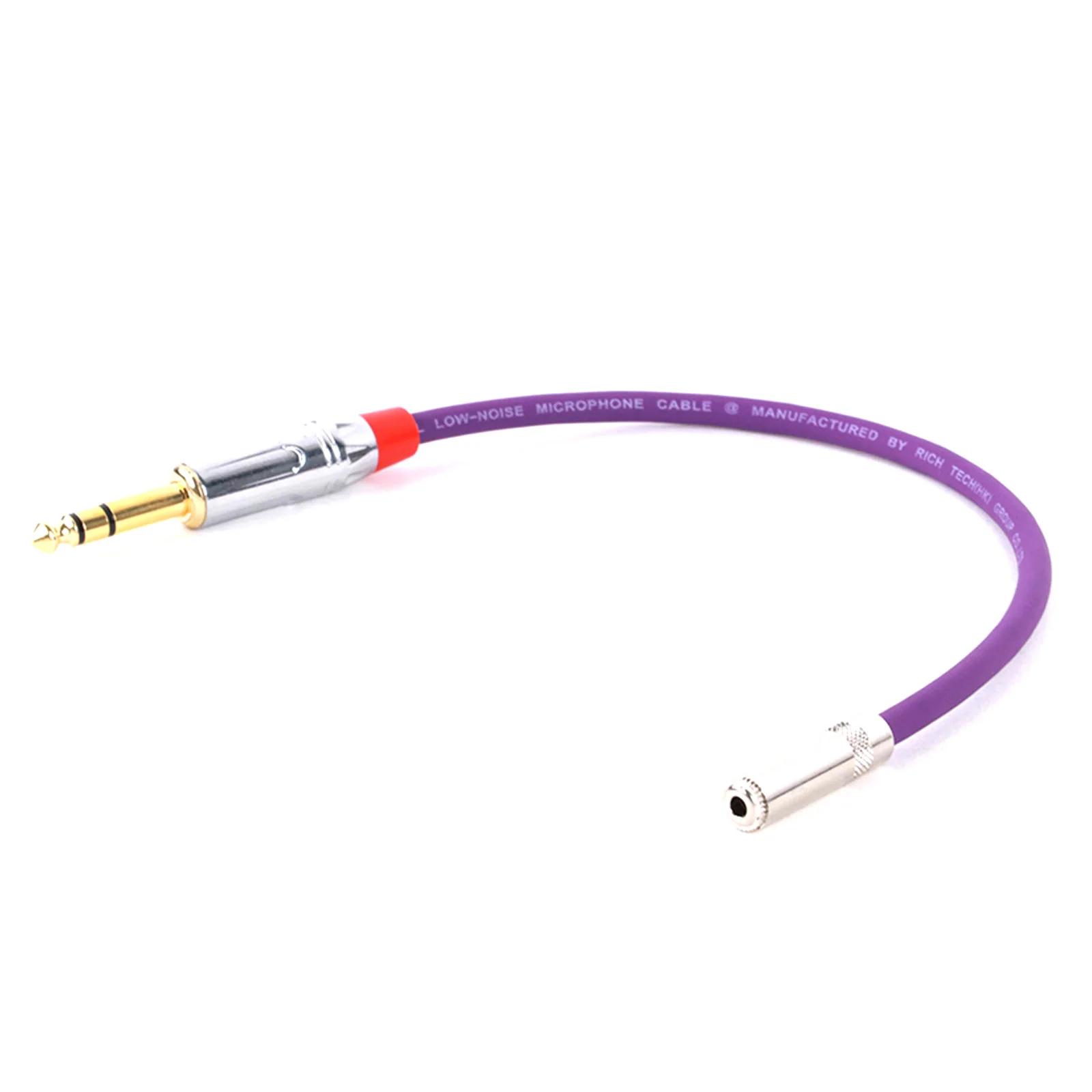 Cabo de remendo reto para guitarra e microfones, banhado a ouro, macho estéreo de 6,35mm, 3,5mm, fêmea, 0,3 m-15m