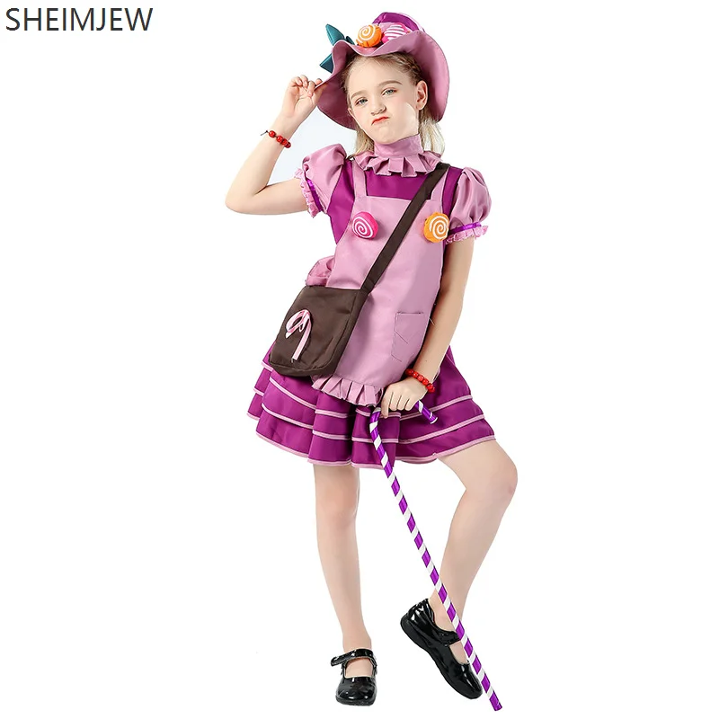 

Oktoberfest Chicas Beer Dress Padres e hijos Halloween Candy Cute Witch Purple Lolita Sweet Enfant Chef Role Playing Costume