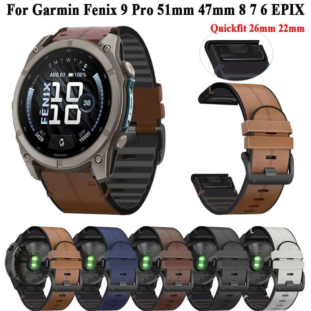 Quickfit 22mm 26mm Strap for Garmin Fenix 9 8 Pro 47mm 51mm 7 7X 6 6X 5 5X Plus Enduro 3 Tactix 9 Epix pro gen 2 Smartwatch Band