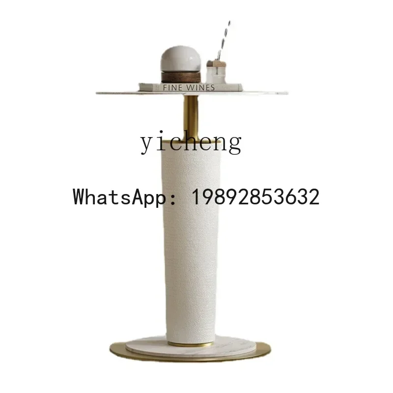 

Sofa Corner Table Living Room Design Stainless Steel Height Side Table Balcony Leisure Small round Table