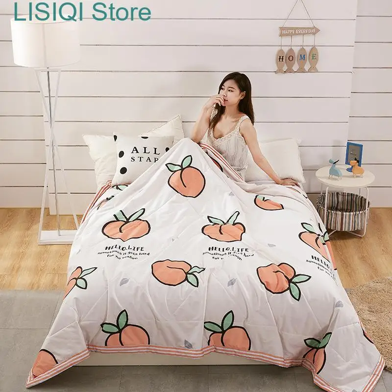 

New Washable Cotton Summer Quilt Thin Duvet Insert Cooling Blanket Soft Microfiber Comforters for Kids Adult Quilted Bedspread