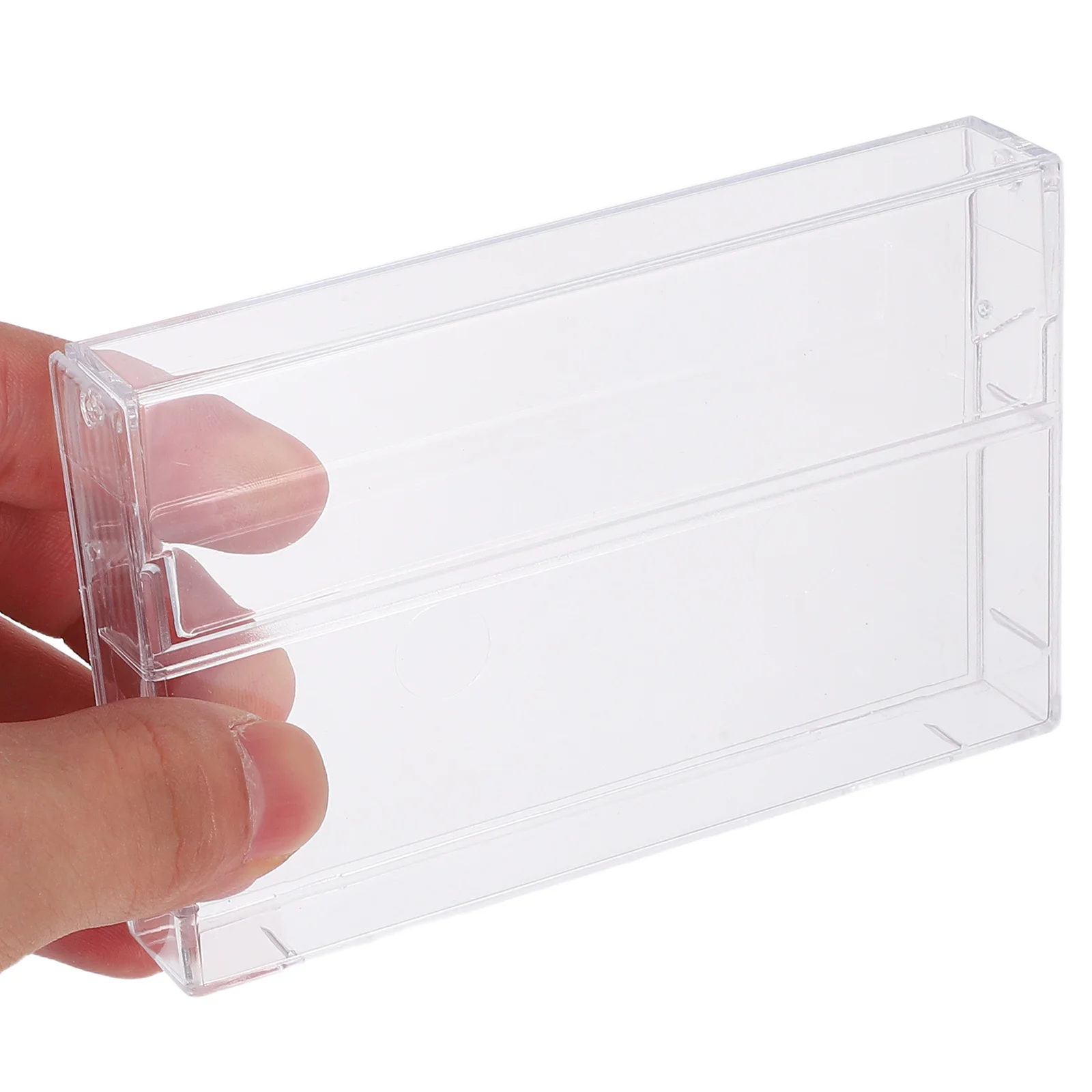 

3Pcs Transparent Plastic Cassette Tape Cases Desktop Storage Box Retro Music Tape Organizer Holder Music Cassette Box