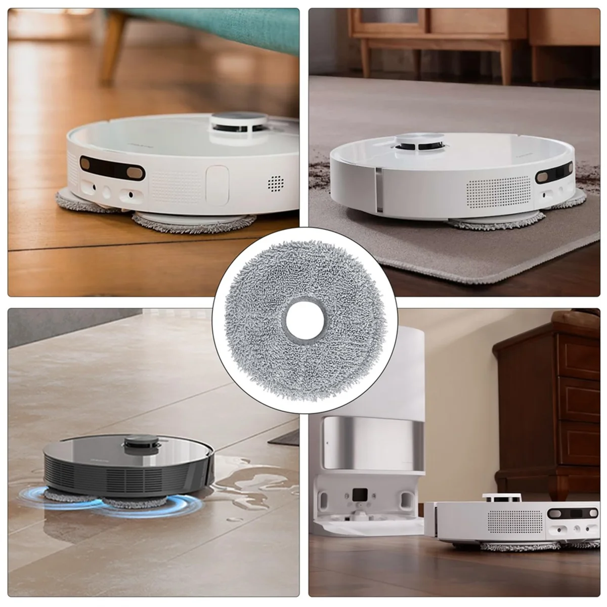

Replacement Mop Pads Compatible for Dreame L10 Ultra / L10S Pro Ultra / L10S Pro Ultra / L20 Ultra Robot Vacuum Cleaner Rare