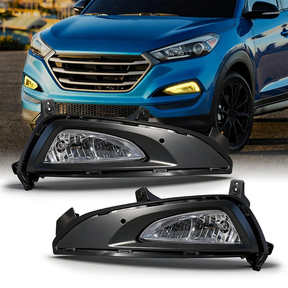 

Галогенные противотуманные фары для Hyundai Tucson 2016-2018, комплект для переднего бампера (левая и правая стороны), замена фар противотуманных светов